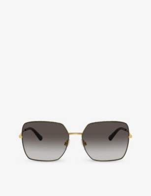 DOLCE & GABBANA: DG2242 square-frame metal sunglasses