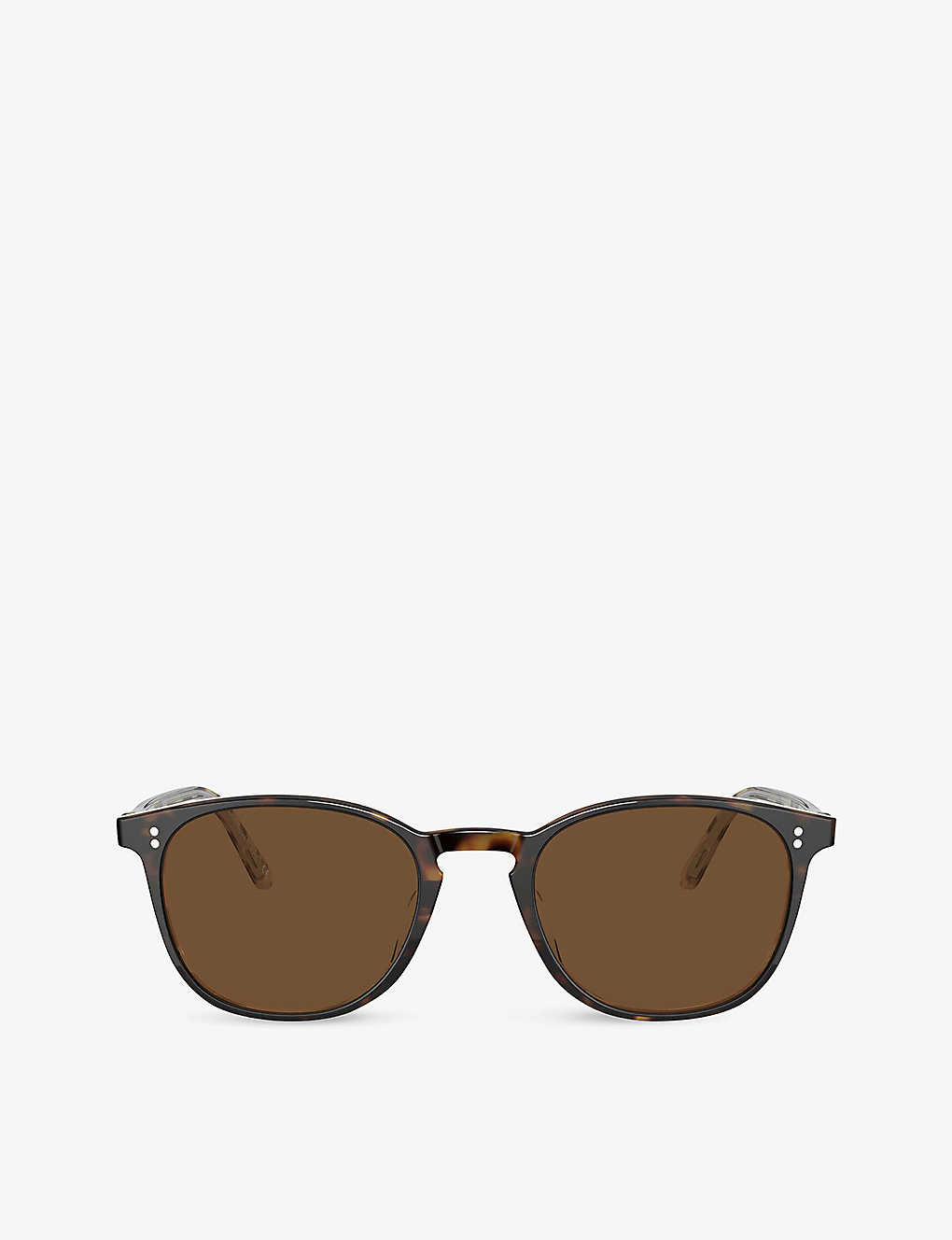 Oliver Peoples Ov53497su Finley Esq. Sun Round-frame Sunglasses In Brown