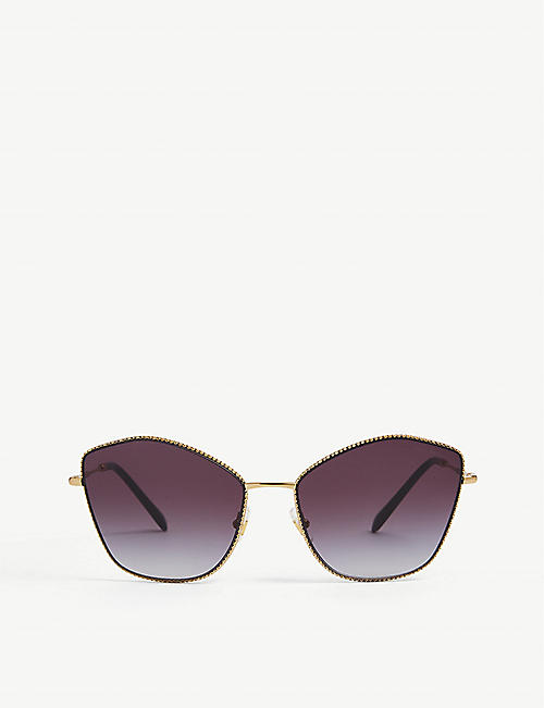 MIU MIU: MU60VS irregular-frame metal sunglasses