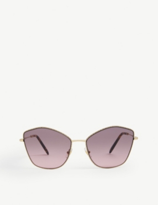 MIU MIU: MU 60VS cat-eye metal sunglasses