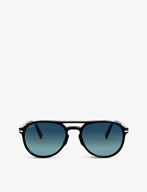 PERSOL: PO3235S pilot-frame acetate sunglasses