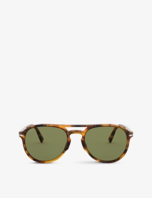 Persol Womens Brown Po3235s Pilot-frame Acetate Sunglasses