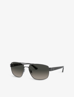 Ray Ban Ray-ban Womens Grey Rb3663 Aviator-frame Metal Sunglasses In Grey