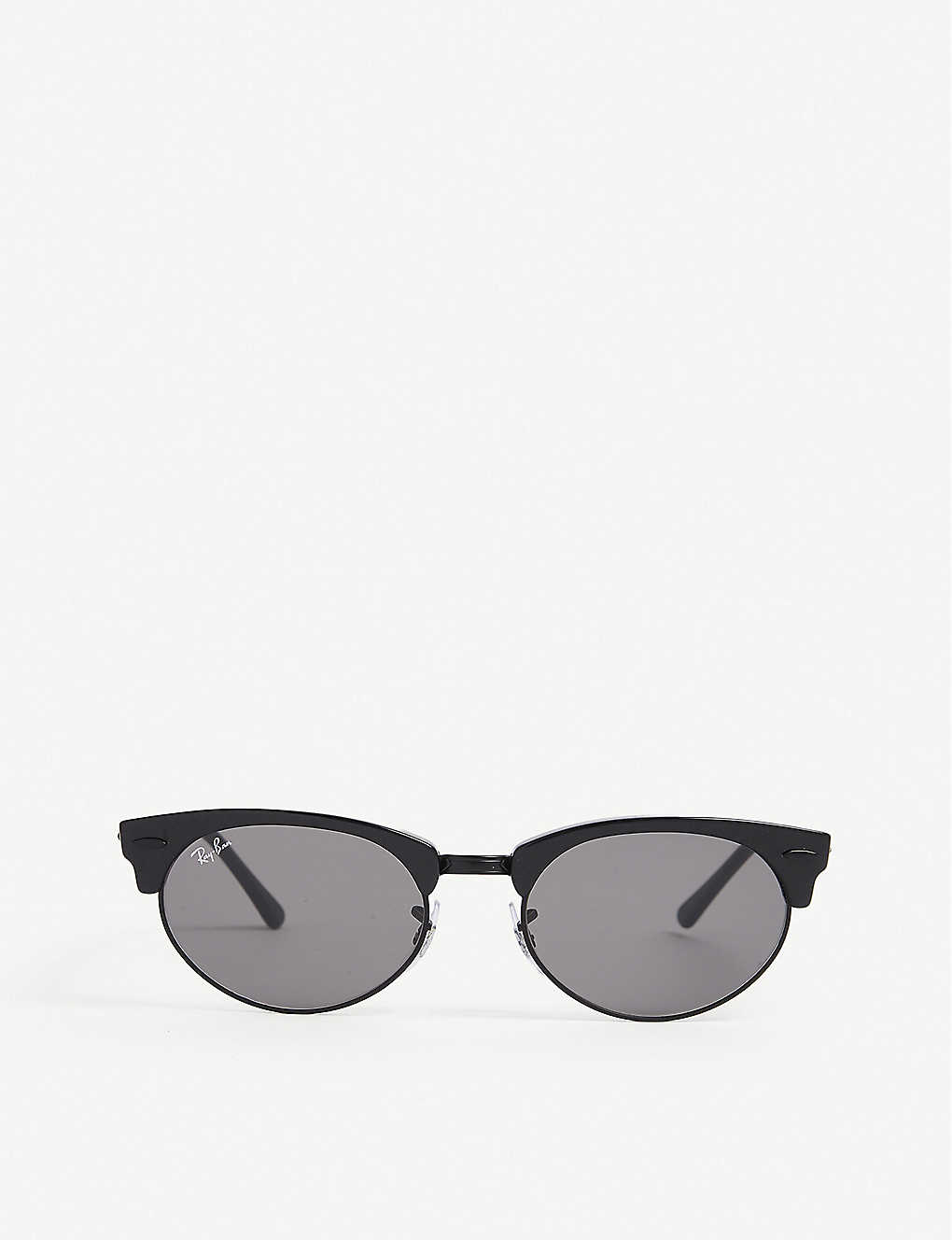 Ray Ban Rb3946 52 Clubmaster Oval-frame Sunglasses In Black