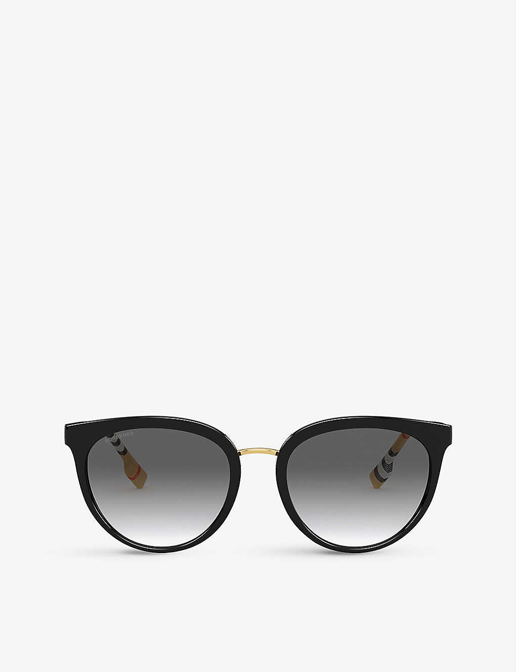 Burberry Womens Black Be4316 Phantos-frame Acetate Sunglasses