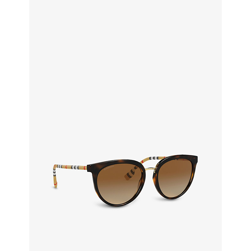 Shop Burberry Women's Brown Be4316 Phantos-frame Sunglasses