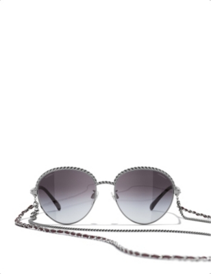 Chanel pantos hot sale sunglasses with chain