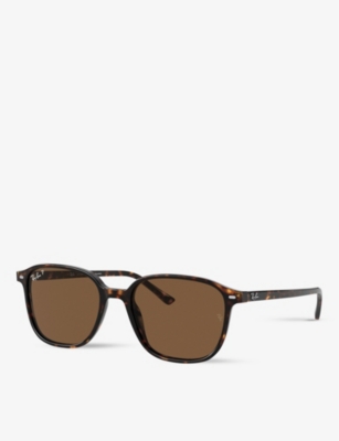 Shop Ray Ban Ray-ban Women's Brown Rb2193 Leonard Acetate Square-frame Sunglasses