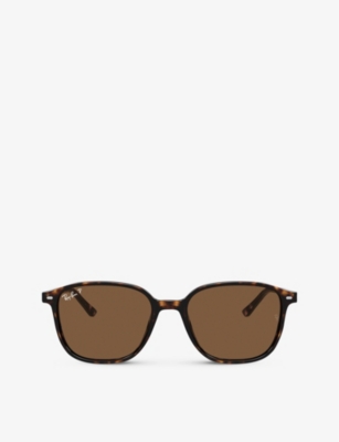 Shop Ray Ban Ray-ban Women's Brown Rb2193 Leonard Acetate Square-frame Sunglasses