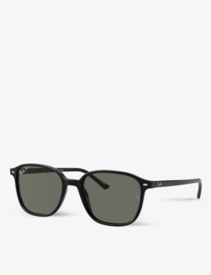Ray Ban Rb2193 Leonard Acetate Square-frame Sunglasses In Black