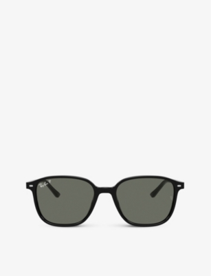 Ray Ban Rb2193 Leonard Acetate Square-frame Sunglasses In Black