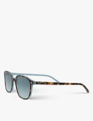 Shop Ray Ban Ray-ban Men's Blue Rb2193 Leonard Acetate Square-frame Sunglasses