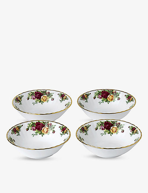 ROYAL ALBERT: Old Country Roses bowls 4-piece set