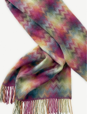 MISSONI HOME: Montgomery zig-zag wool-blend cushion 40cm x 40cm