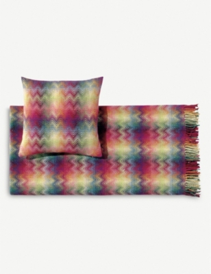 MISSONI HOME: Montgomery zig-zag wool-blend cushion 40cm x 40cm
