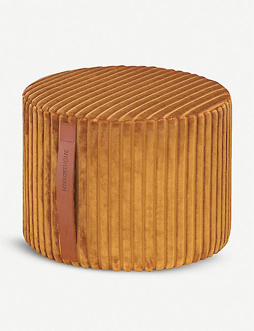 MISSONI HOME: Coomba velvet cylindrical pouf 30cm