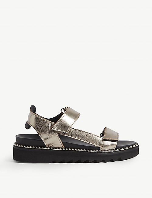 WHISTLES: Noah metallic leather sandals