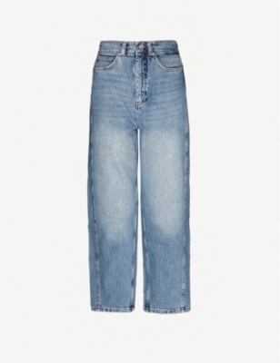 WHISTLES: Barrel straight-leg high-rise jeans