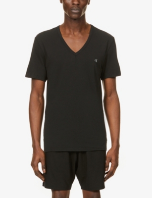 Calvin klein deep v neck t shirt mens hotsell