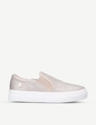 MISS KG Kady snake print woven low top trainers Selfridges