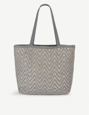 THE WHITE COMPANY - Metallic canvas beach bag | Selfridges.com