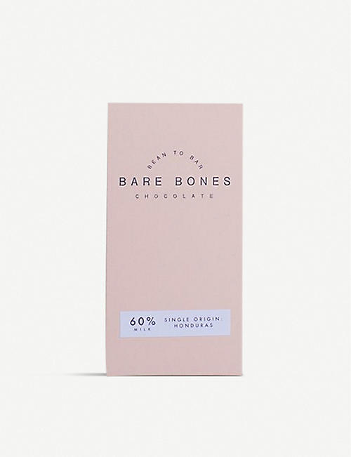 CHOCOLATE: Bare Bones Honduras 60% milk chocolate bar 70g
