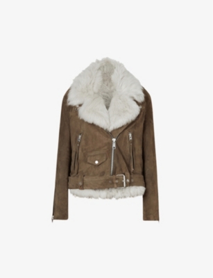 allsaints luna shearling jacket