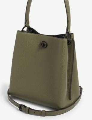 coach charlie leather bucket bag