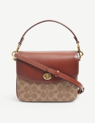 COACH: Cassie 19 coated-canvas and leather cross-body bag