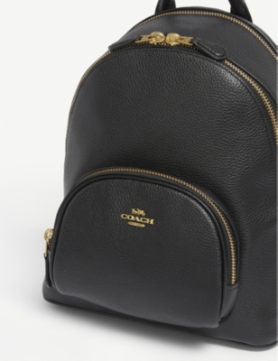 coach pebble leather backpack