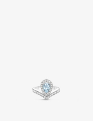 Chaumet Womens White Gold Joséphine Aigrette 18ct White-gold, Aquamarine And Diamond Ring