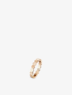 CHAUMET - Bee My Love 18ct rose-gold and 0.014ct diamond ring ...