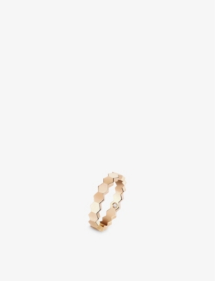 CHAUMET - Bee My Love 18ct rose-gold and 0.014ct diamond ring