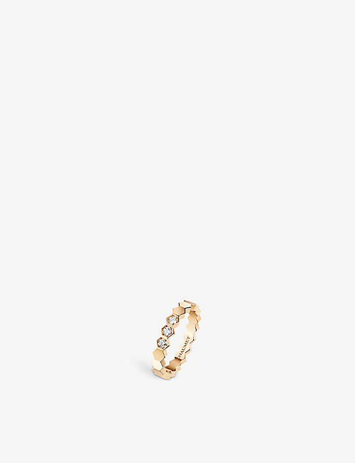 CHAUMET: Bee My Love 18ct rose-gold and 0.104ct diamond ring