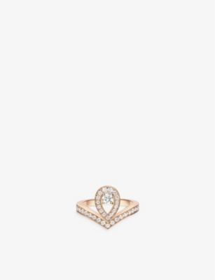 Chaumet Womens Pink Gold Joséphine Aigrette 18ct Rose-gold And 0.21ct Brilliant-cut Diamond Ring