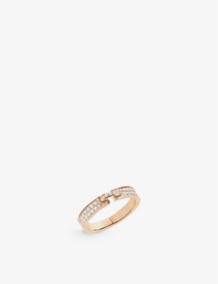 CHAUMET: Liens Évidence 18ct rose-gold and 0.5ct diamond ring