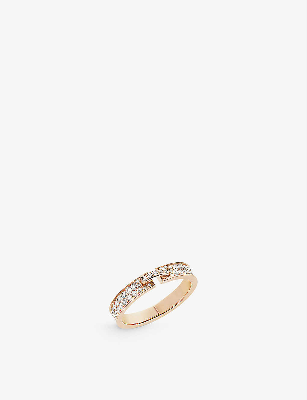 Chaumet Womens Pink Gold Liens Évidence 18ct Rose-gold And 0.5ct Diamond Ring