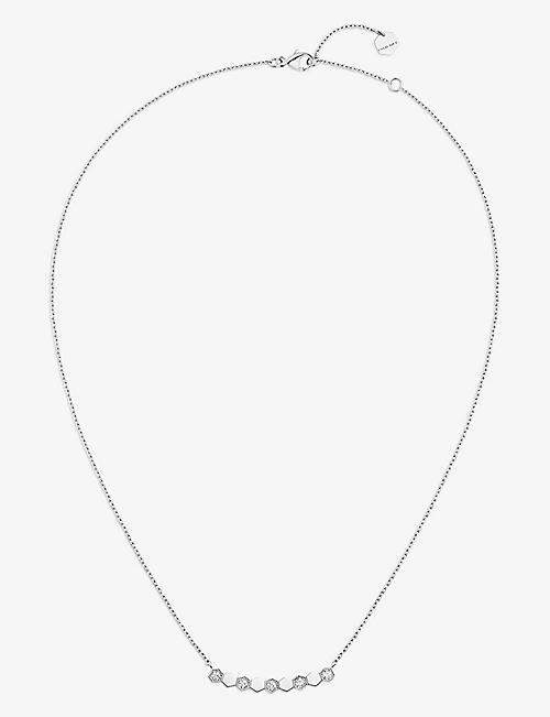 CHAUMET: Bee My Love 18ct white-gold and 0.20ct diamond necklace