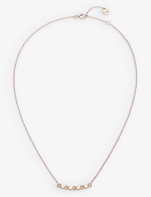 CHAUMET: Bee My Love 18ct rose-gold and 0.20ct diamond necklace