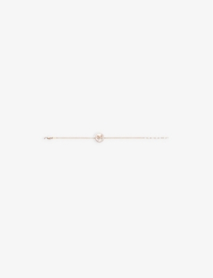 Chaumet Womens Pink Gold Jeux De Liens Harmony 18ct Rose-gold, 0.06ct Diamond And Mother-of-pearl Br