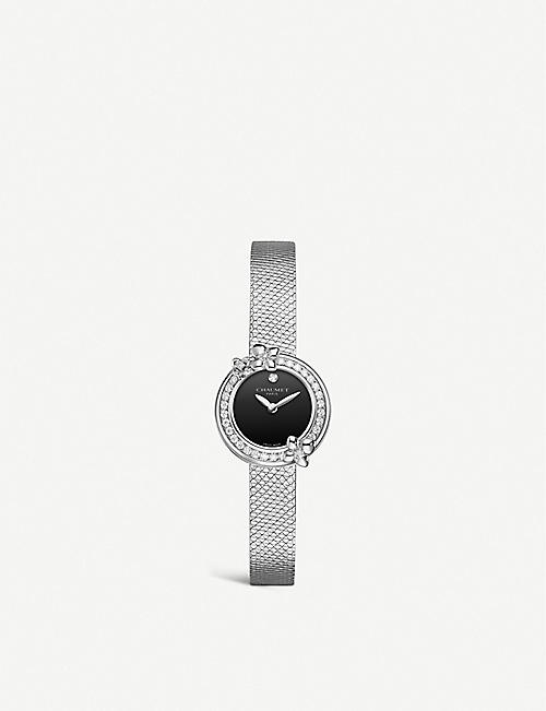CHAUMET: Hortensia Eden steel and diamond watch