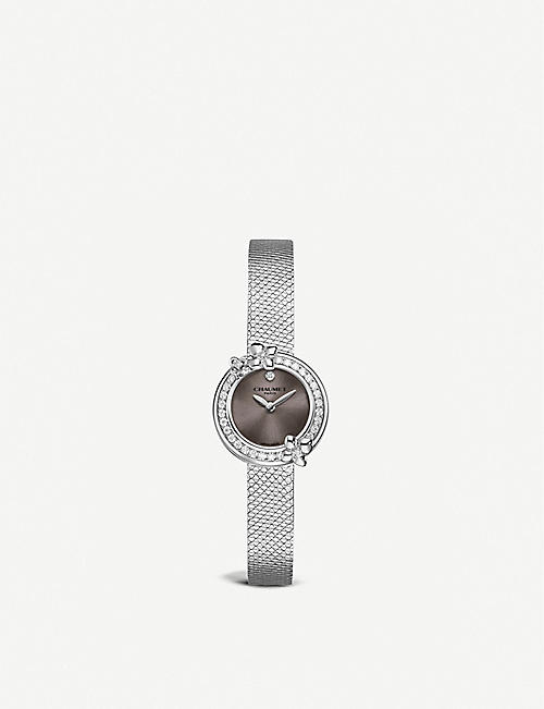 CHAUMET：W20611-20T Hortensia Eden 不锈钢钻石腕表