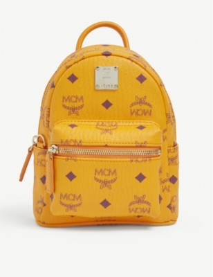 MCM Stark Visetos leather mini backpack Selfridges