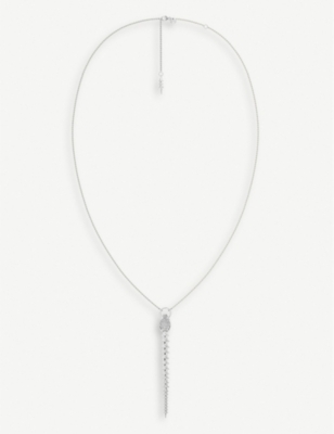 SHAUN LEANE: Serpent Trace sterling silver diamond necklace