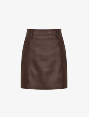 Reiss - Eliza Leather Mini Skirtg 