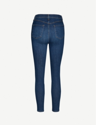 high rise stretch jeans