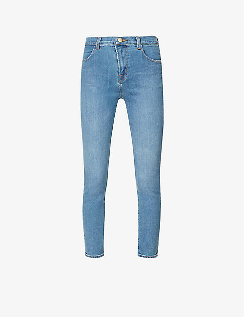 J BRAND: Alana skinny cropped high-rise jeans