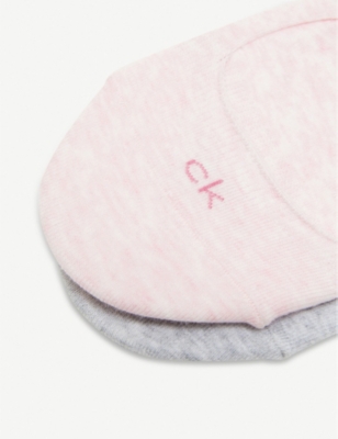 Calvin Klein Logo-embroidered Cotton-blend Socks Pack Of Two In G59 Pink Combo