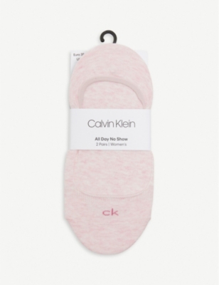 Calvin Klein Logo-embroidered Cotton-blend Socks Pack Of Two In G59 Pink Combo