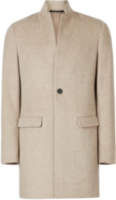 Allsaints Manor Wool Coat In Camel | ModeSens